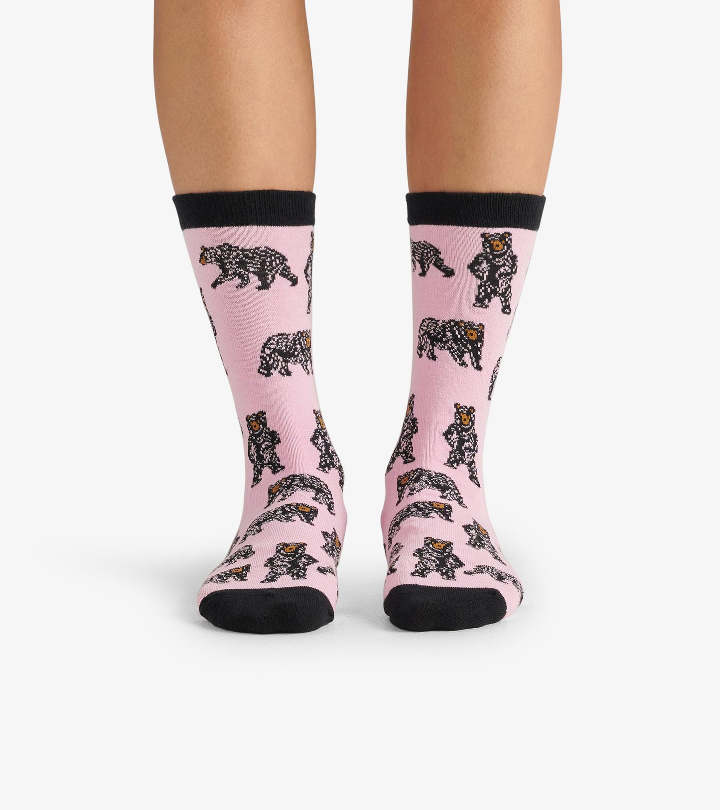 Pink Wild Bears Women's Crew Socks