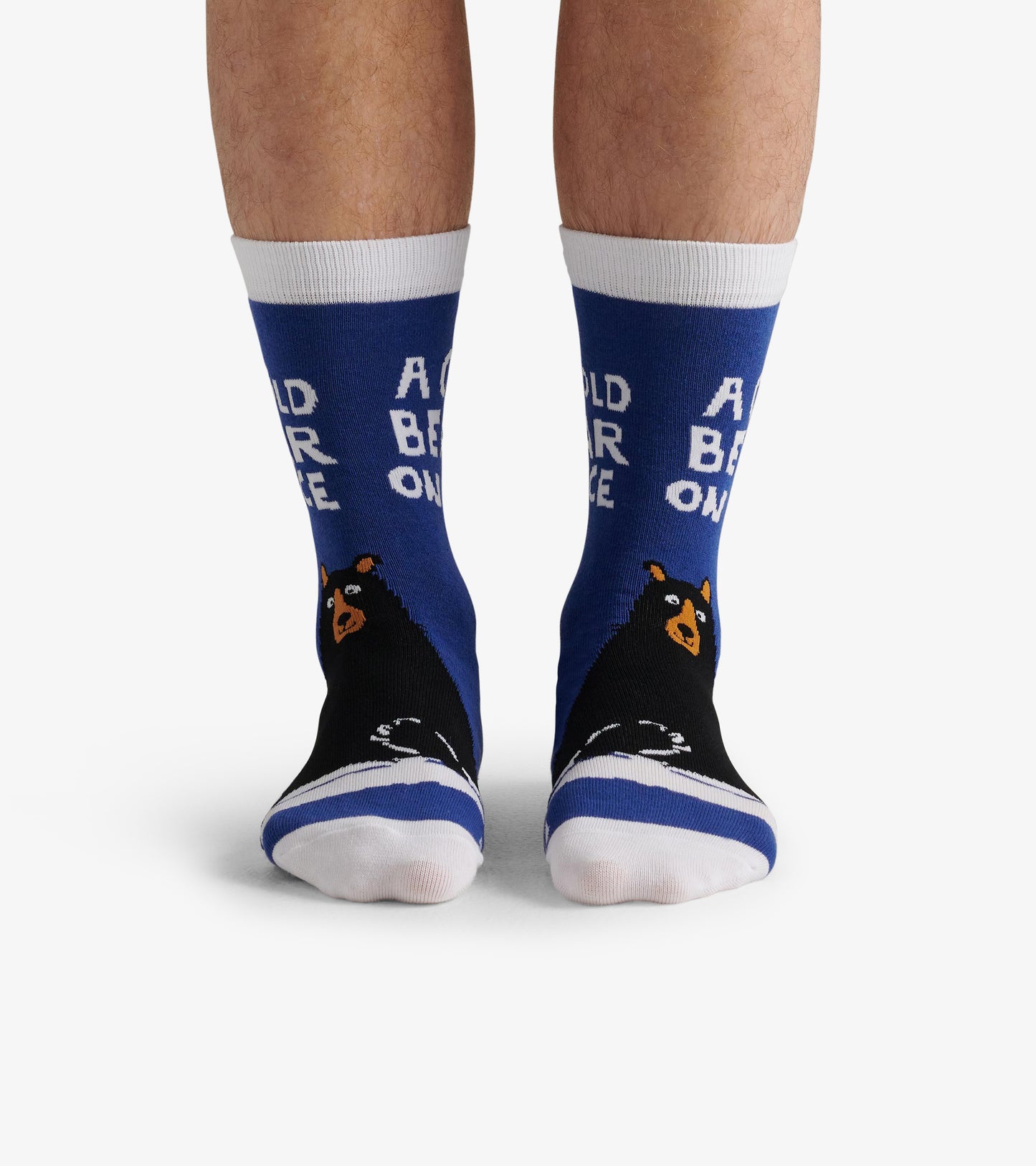 A Cold Bear on Ice Men's Crew Socks