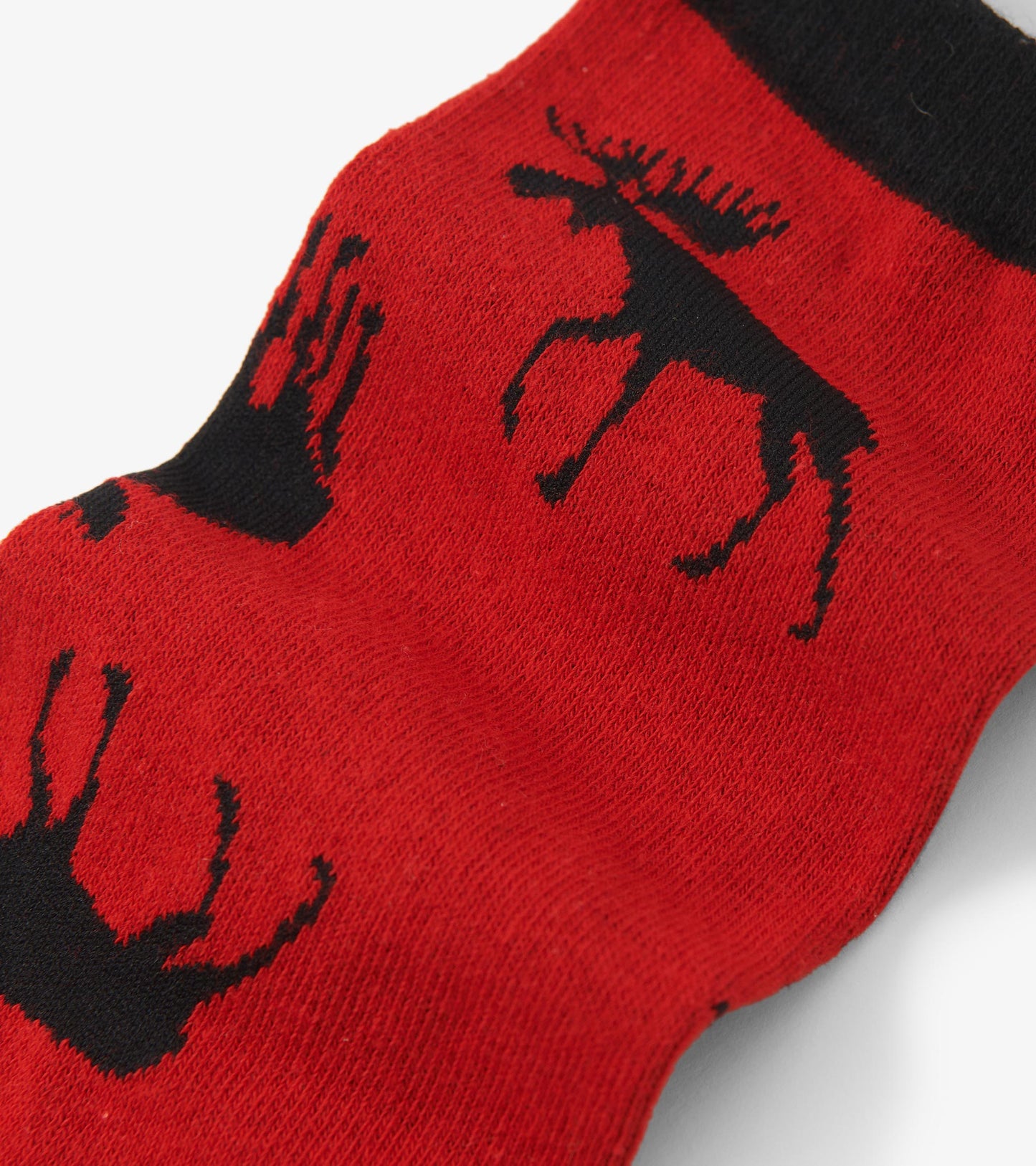 Moose on Red Men's Crew Socks