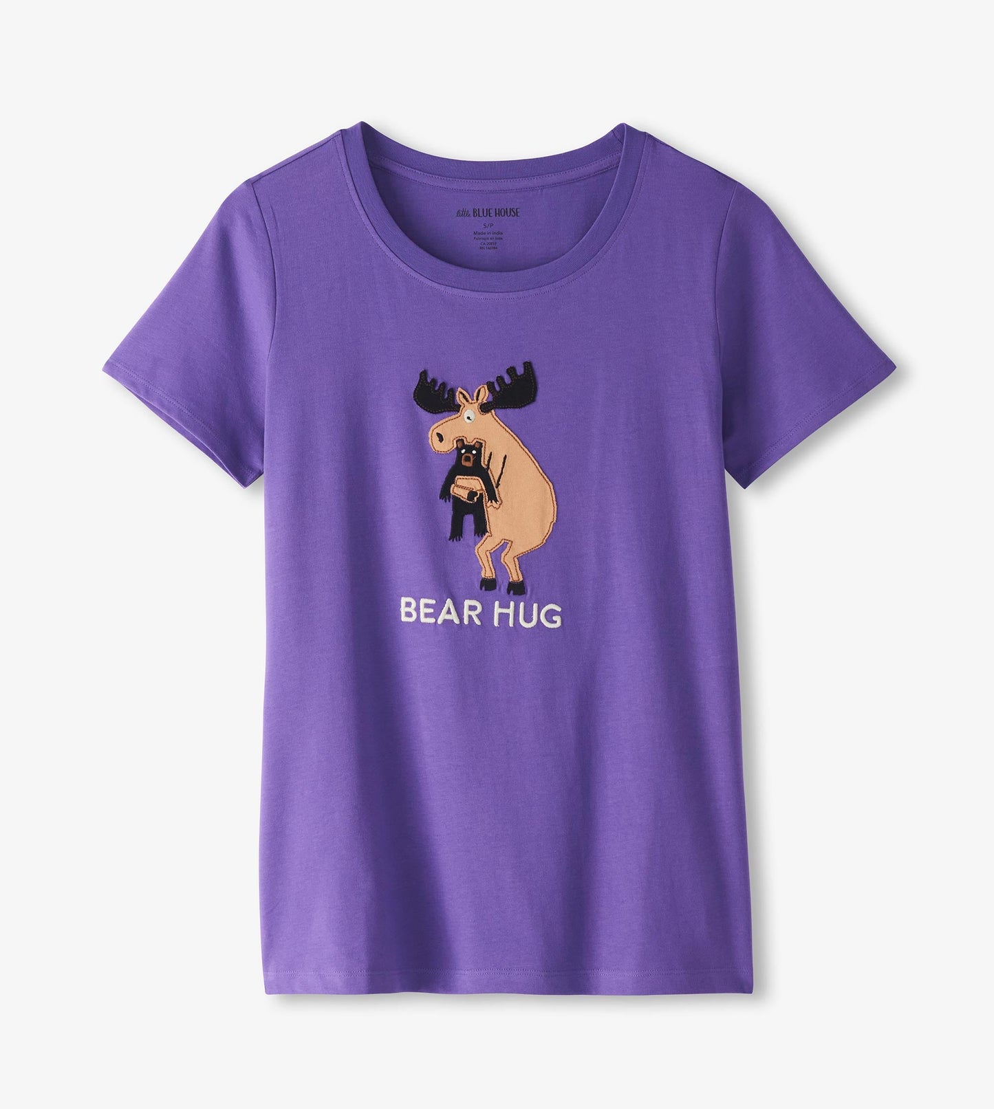 Women's Moose Bear Hug Pajama T-Shirt