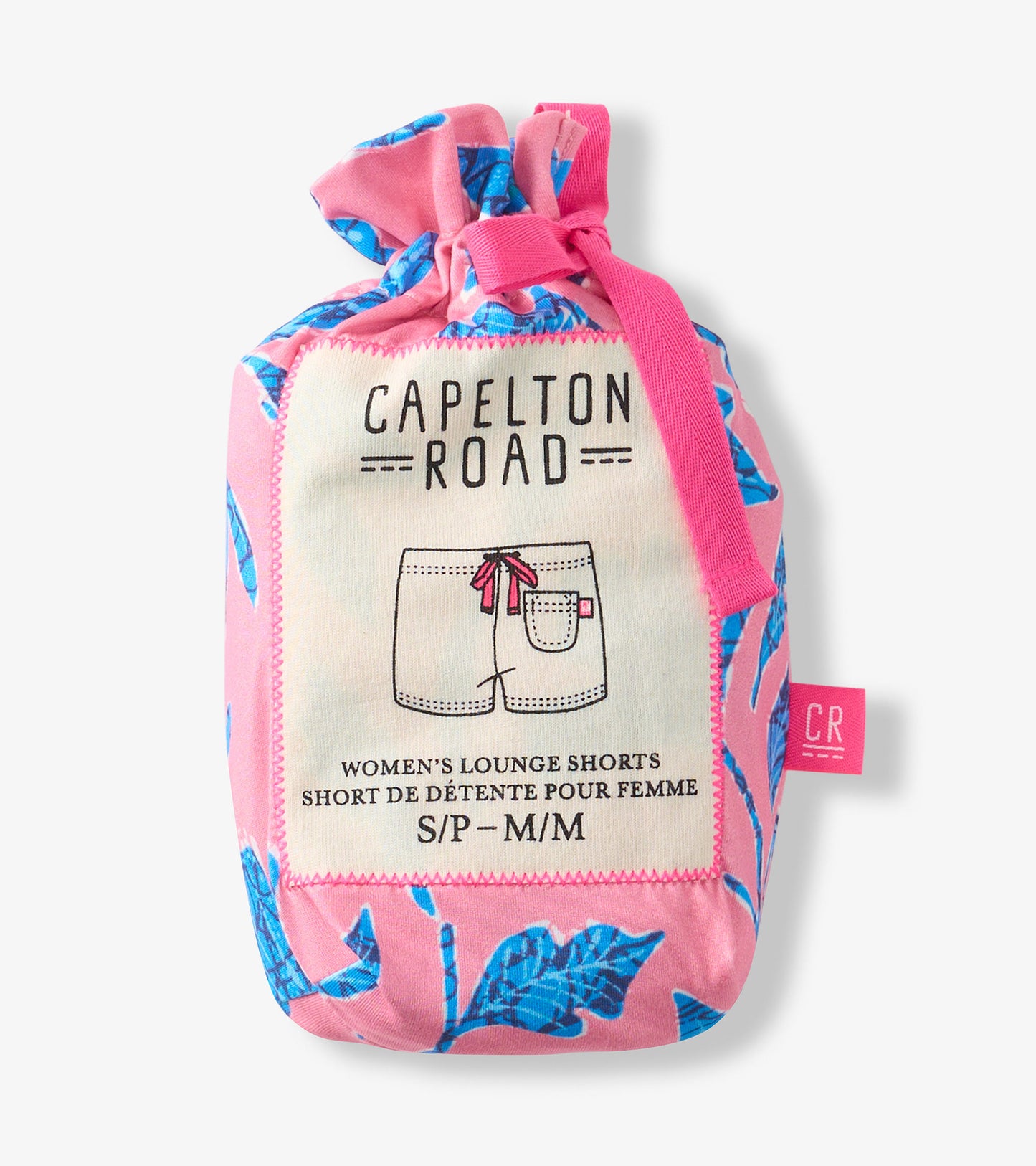 Women's Pink Batik Flowers Polyknit Pajama Shorts