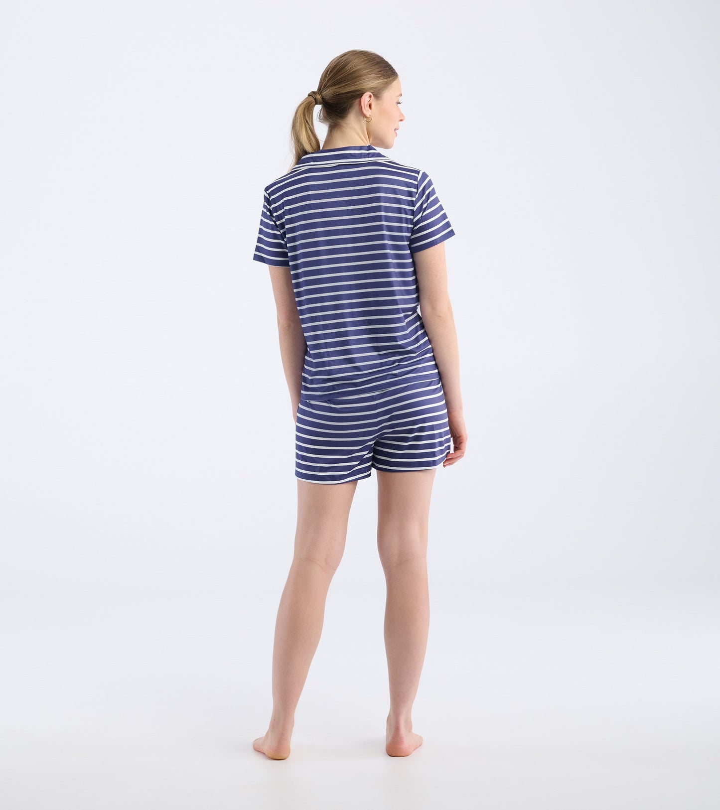 Women's Nautical Stripes Short Pajama Set