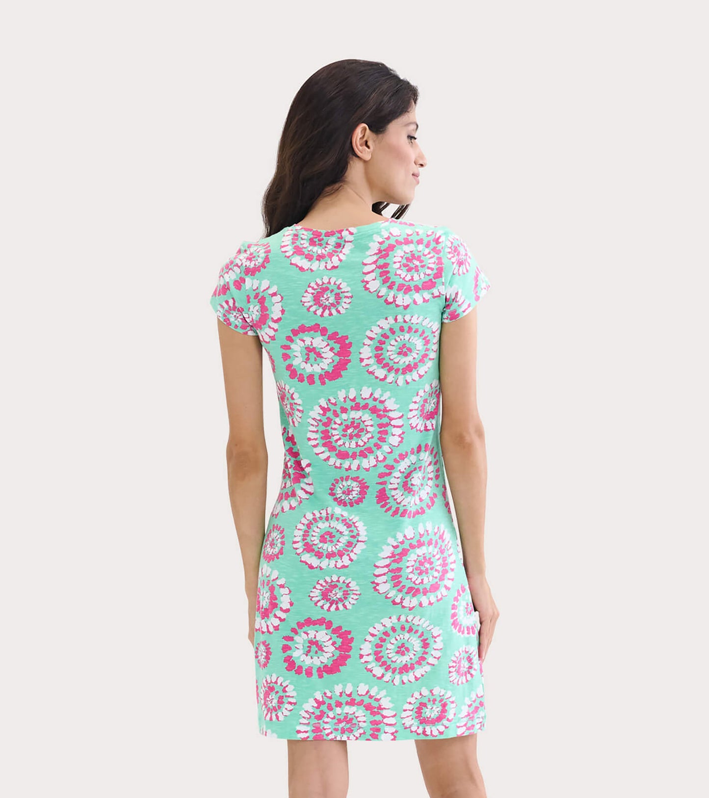 Women's Mandala Crew Neck T-Shirt Dress