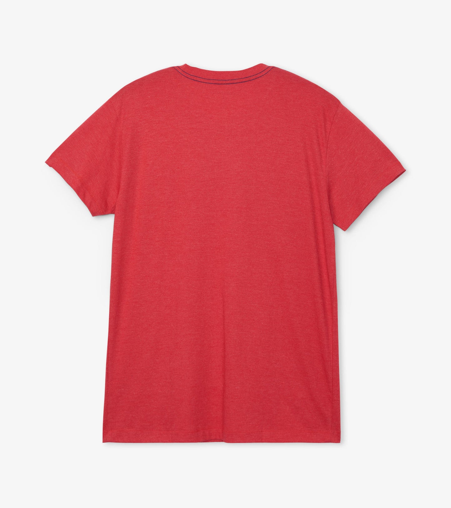 Red short-sleeve men's tee with a relaxed fit, featuring a soft fabric and a simple design.