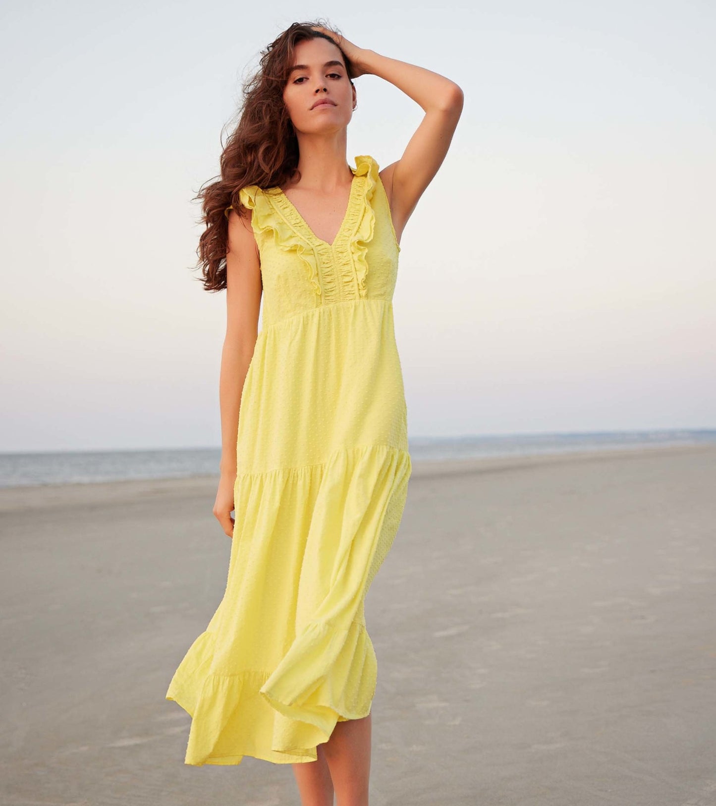 Aria Midi Dress - Swiss Dot