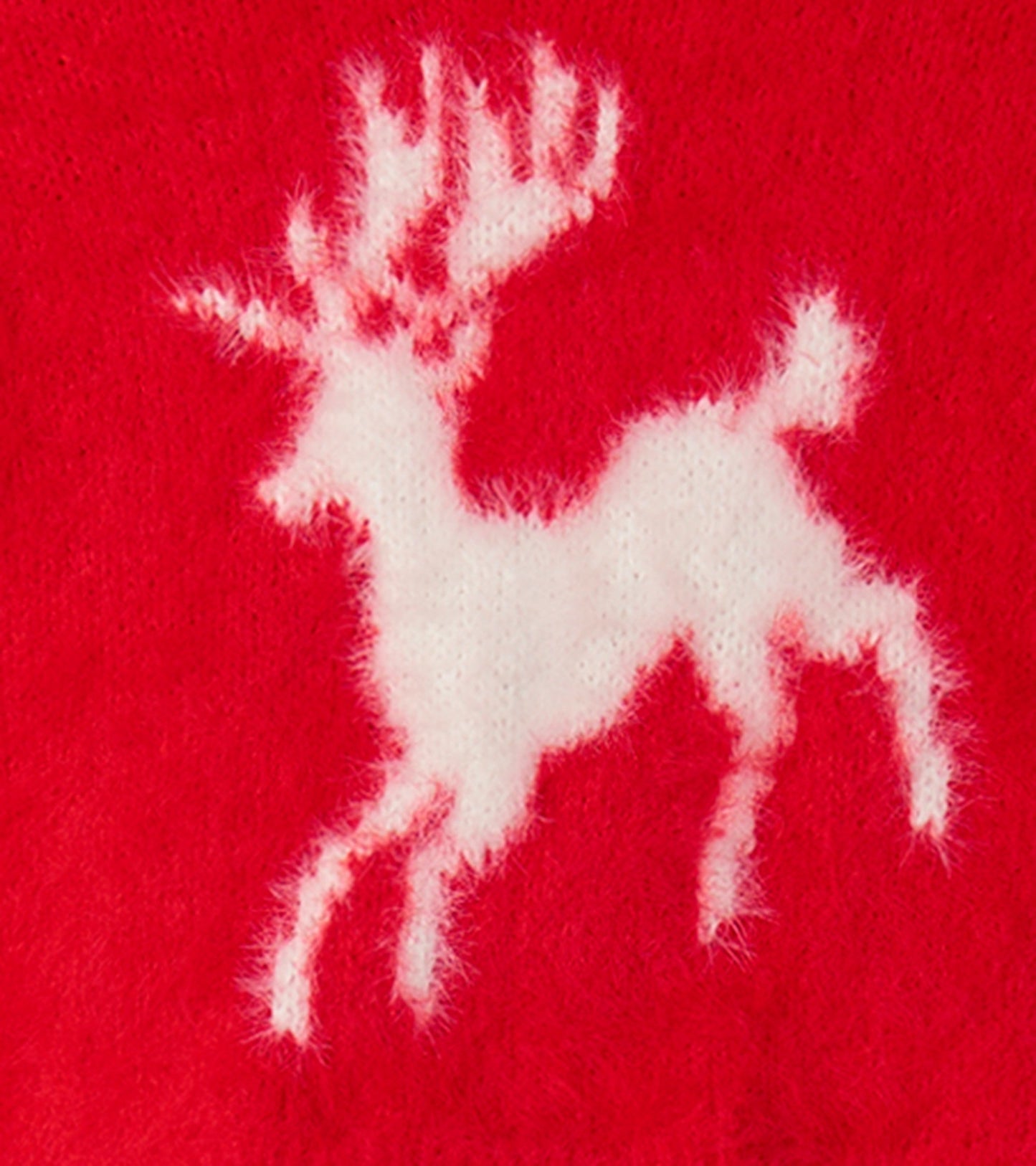 Girls Holiday Deer Mix Media Dress