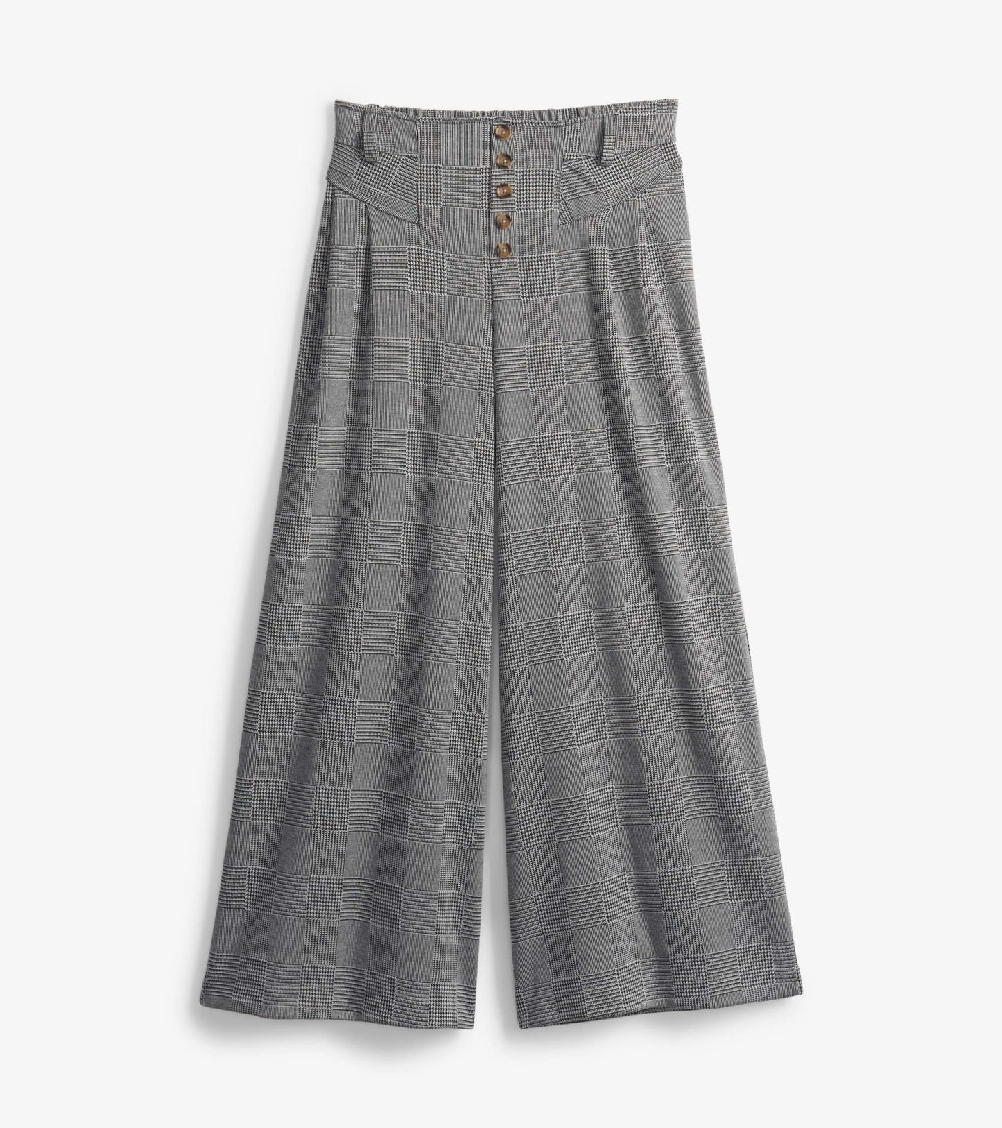 Charlie Wide Leg Pants - Houndstooth