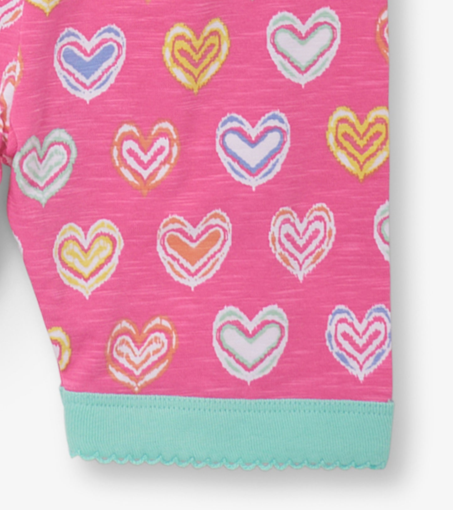 Girls Shibori Hearts Short Pajama Set