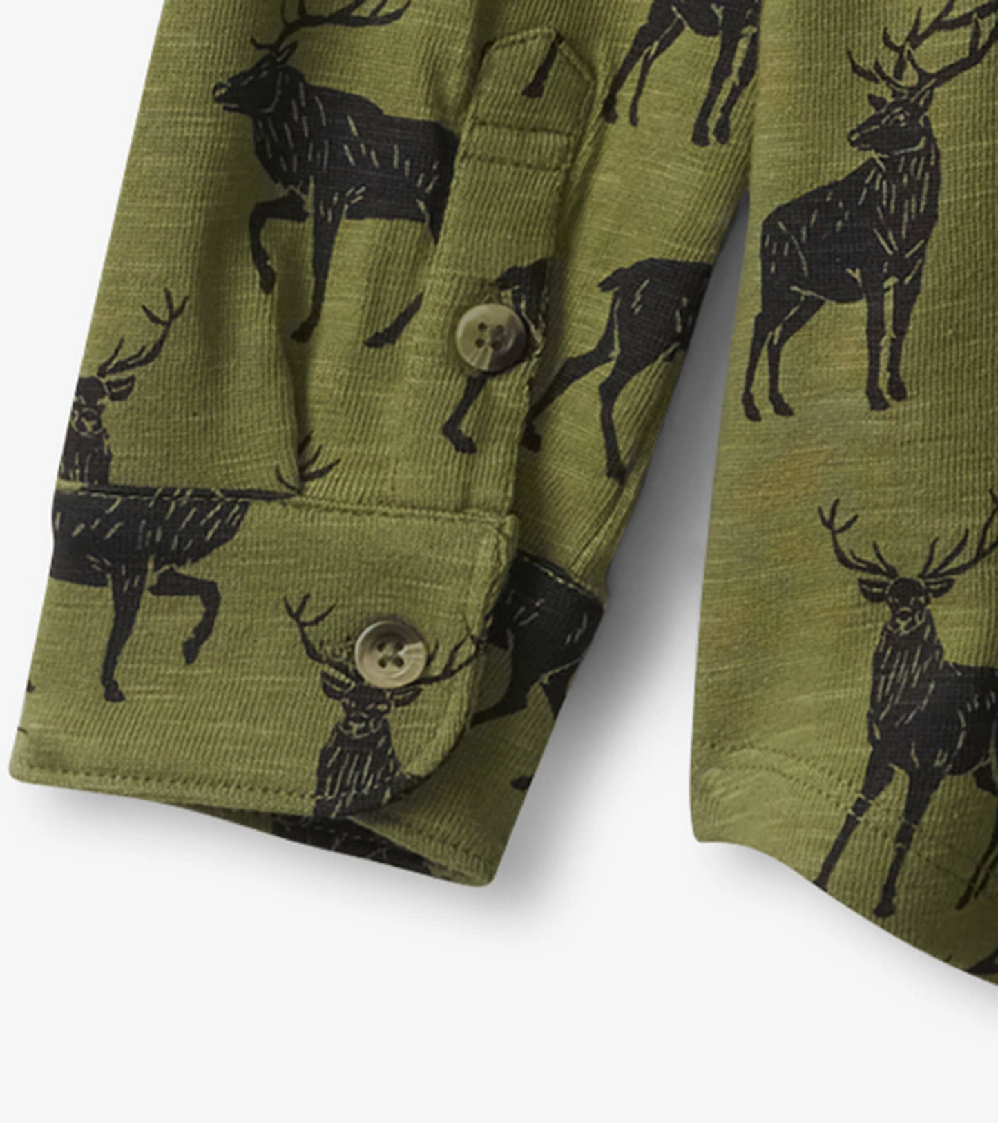 Boys Magestic Elk Jersey Button Down Shirt