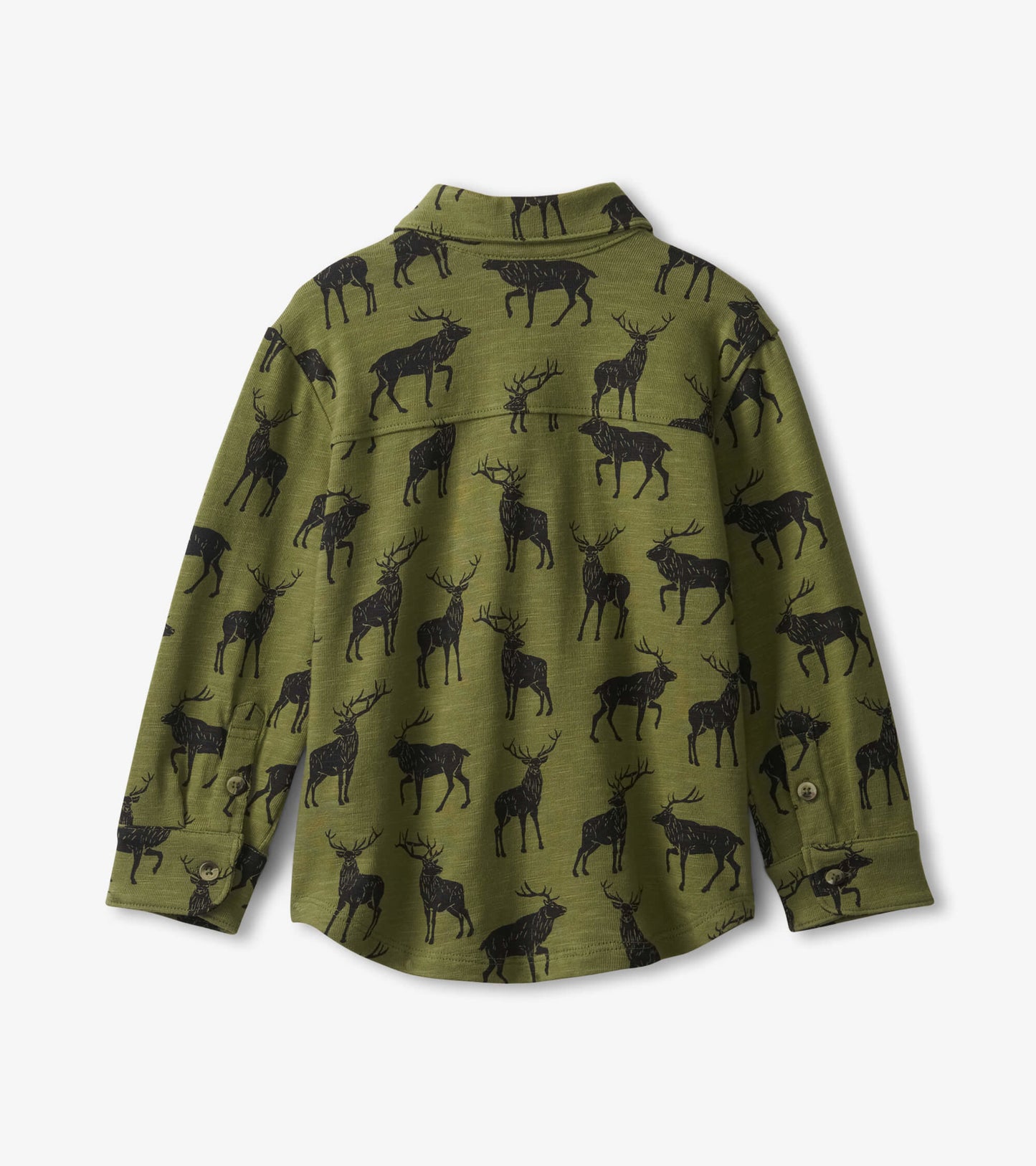 Boys Magestic Elk Jersey Button Down Shirt