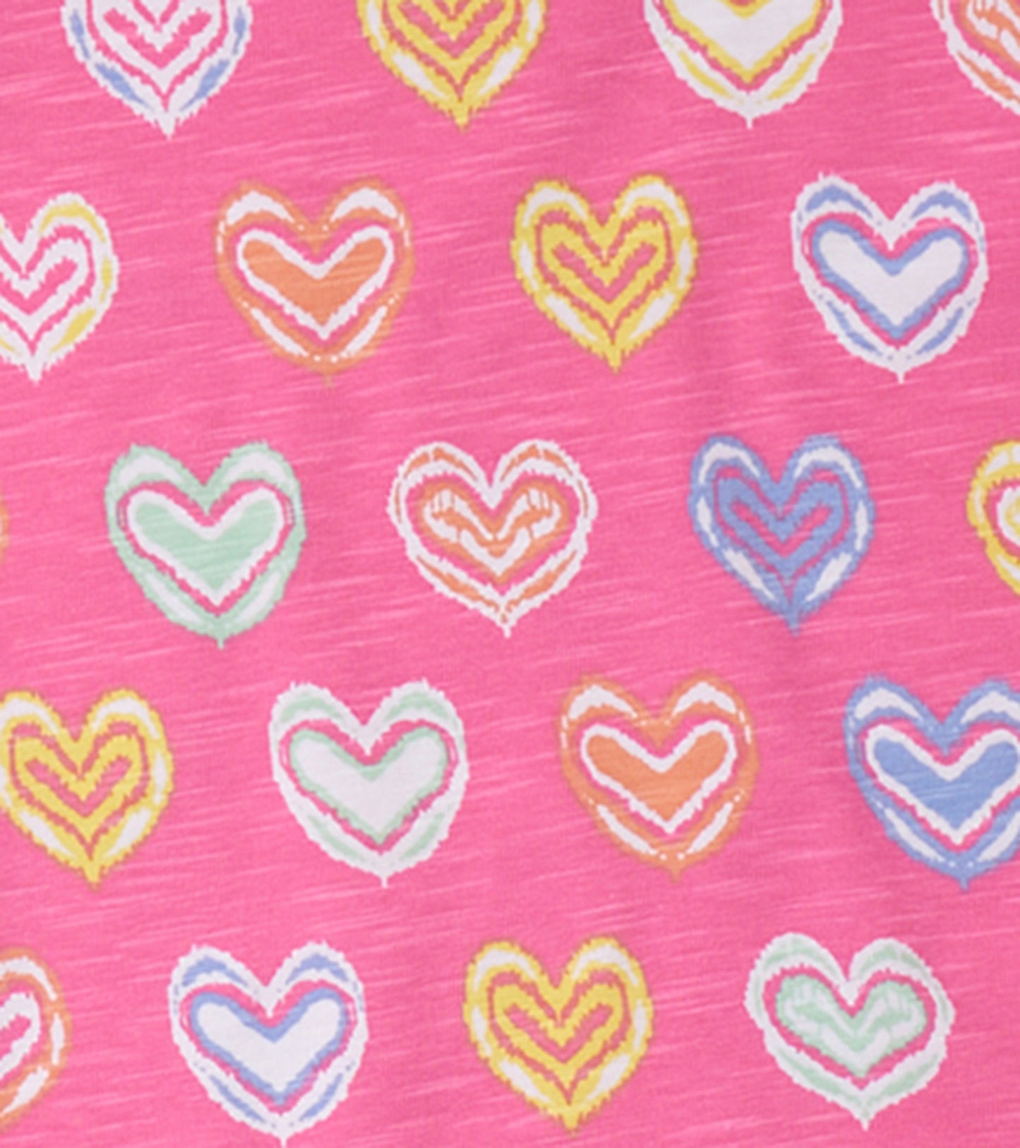Girls Shibori Hearts Short Pajama Set