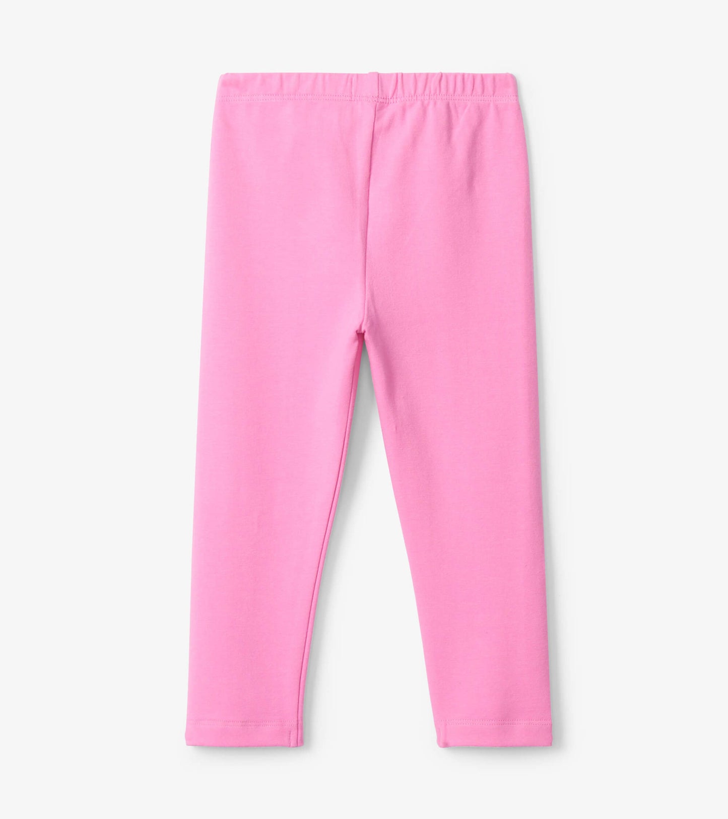 Pink toddler leggings with a stretchy waistband, designed for comfort and ease of movement.