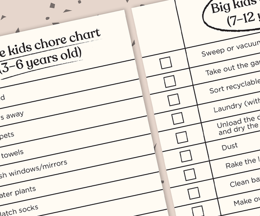 Printable chore lists