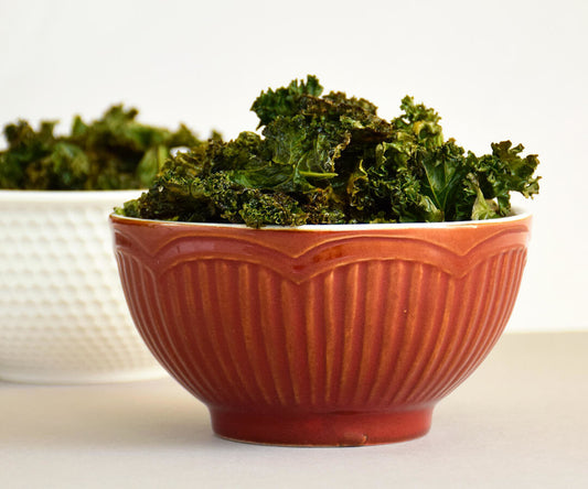 Baked kale chips