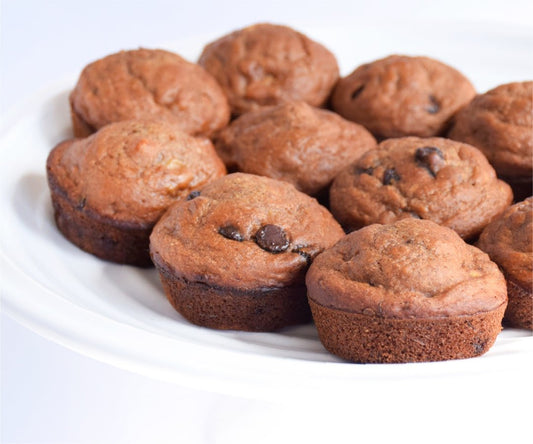 Banana chocolate chip buttermilk muffins