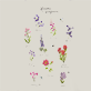 View Wildflowers Apron - Scattered colorful tiny floral and leaf motifs on a light background