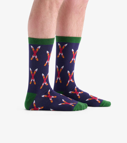 Men's Crossed Skis Beer Can Socks
