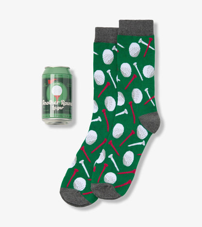 Men's Balls and Tees Beer Can Socks