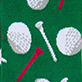 View Men's Balls and Tees Beer Can Socks - Green pattern with white golf balls and red golf tees