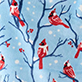 Winter Cardinals Fleece Blanket