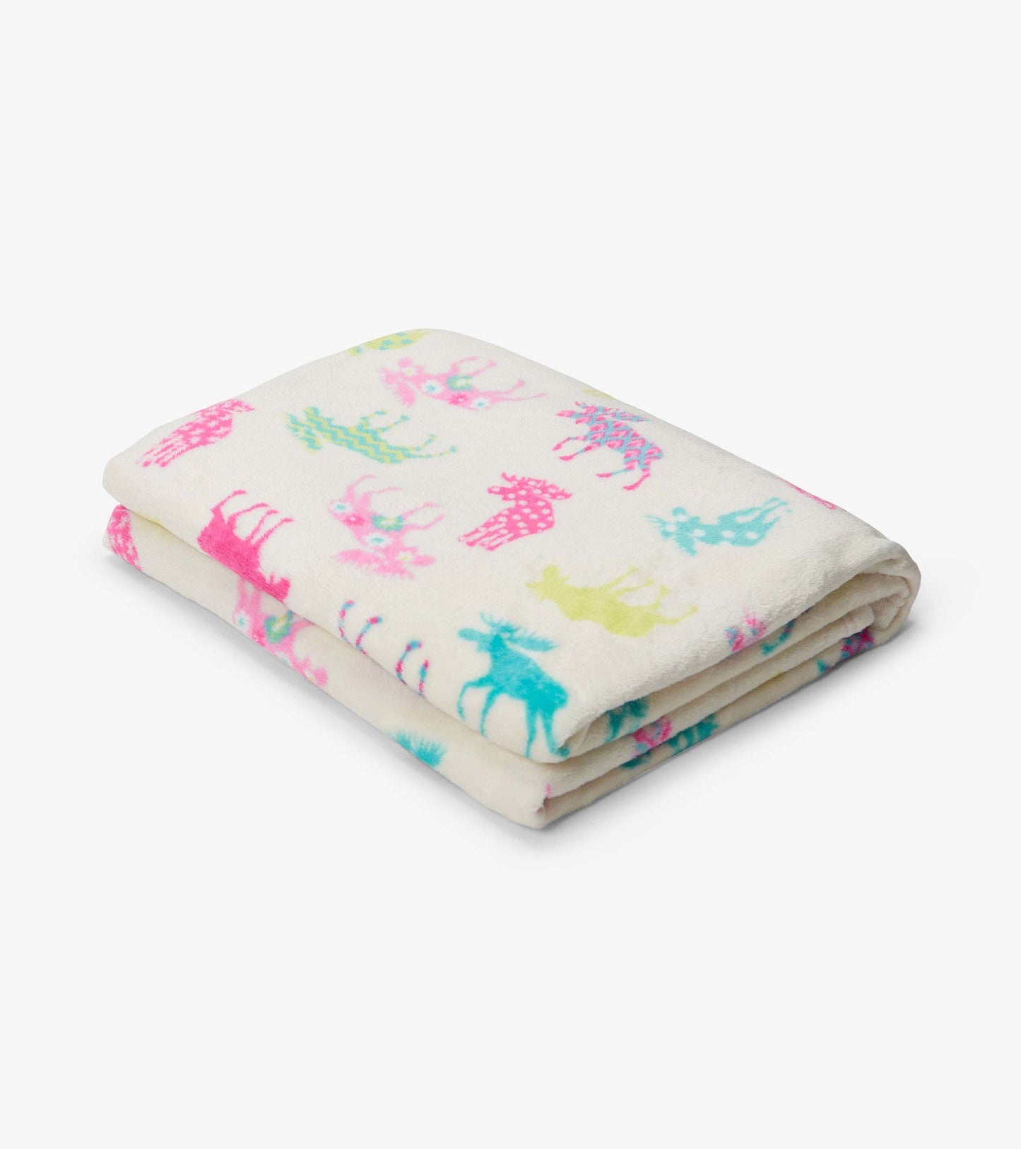Patterned Moose Fleece Blanket