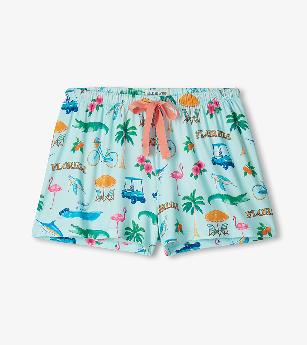 Women's Florida Button Down Short Polyknit Pajama Set