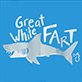 View Boys Great White Fart Boys Boxer Briefs - Blue graphic with white whale silhouette and text reading “Great White FART”