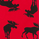 View Moose on Red Boys' Boxer Briefs - Red silhouette animals on a black background, including moose, birds, and horses