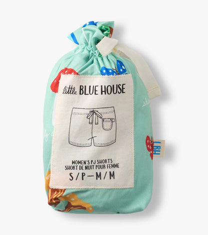 Women's Mushrooms Polyknit Pajama Shorts