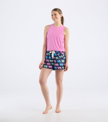 Women's Cottage Bears Polyknit Pajama Shorts