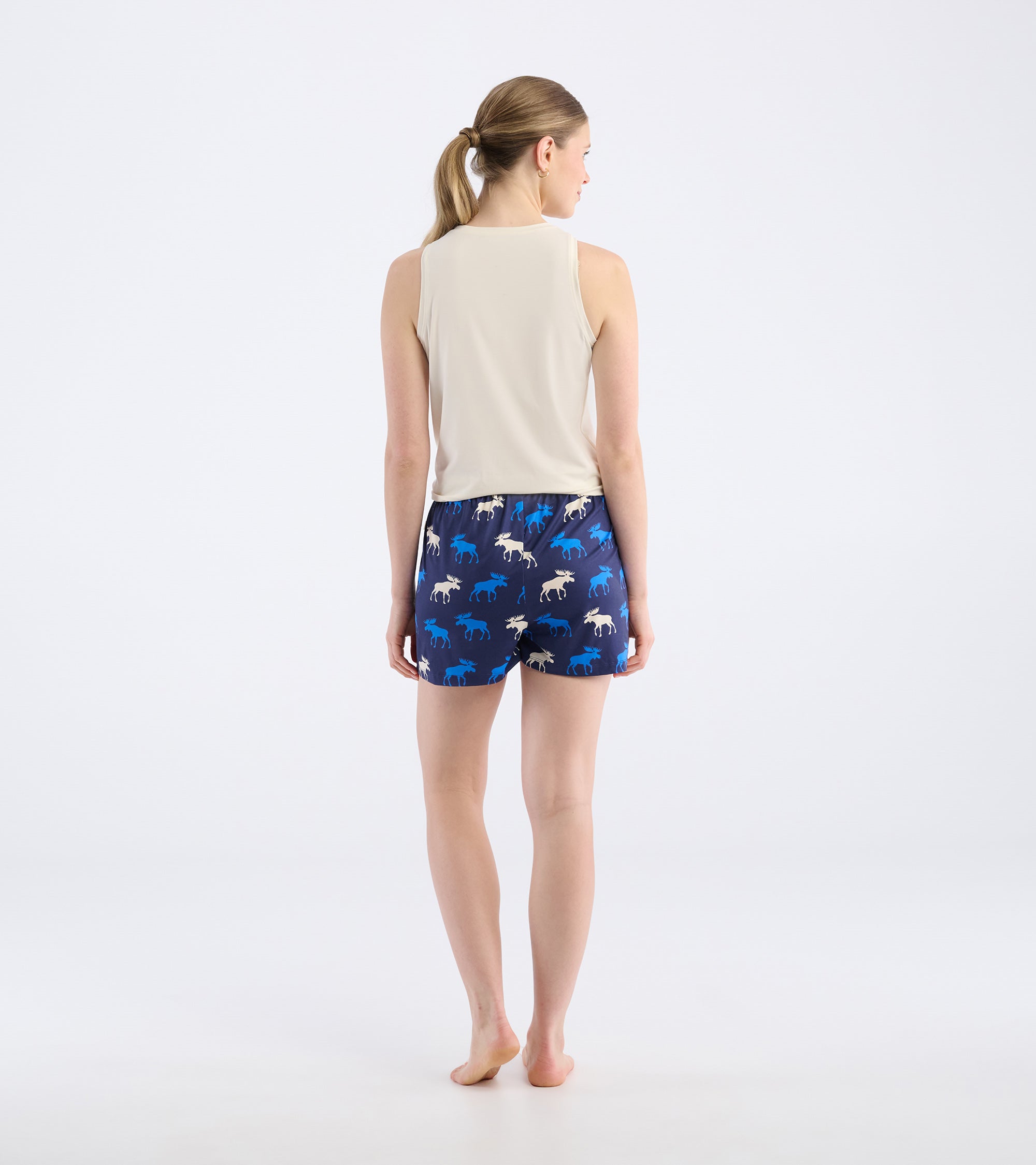 Women's Blue Moose Polyknit Pajama Shorts