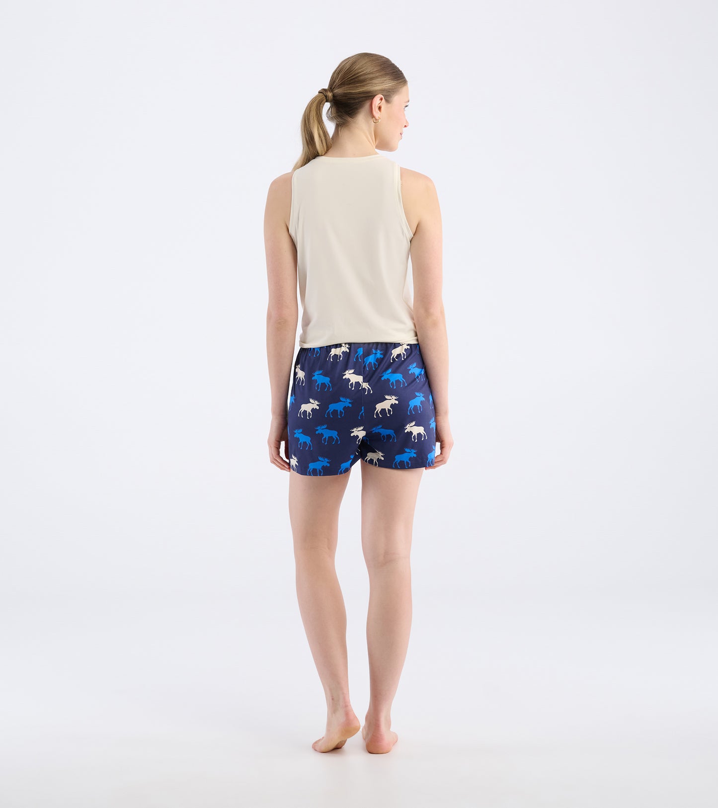 Women's Blue Moose Polyknit Pajama Shorts