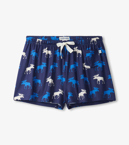 Women's Blue Moose Polyknit Pajama Shorts