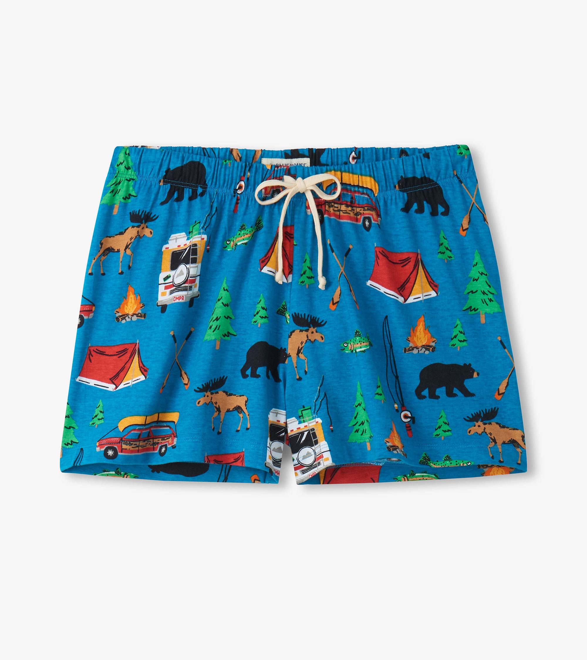 Women's Retro Camping Pajama Shorts