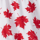 View Canada Womens Cotton Sleep Shorts - Red maple leaves scattered on a white background