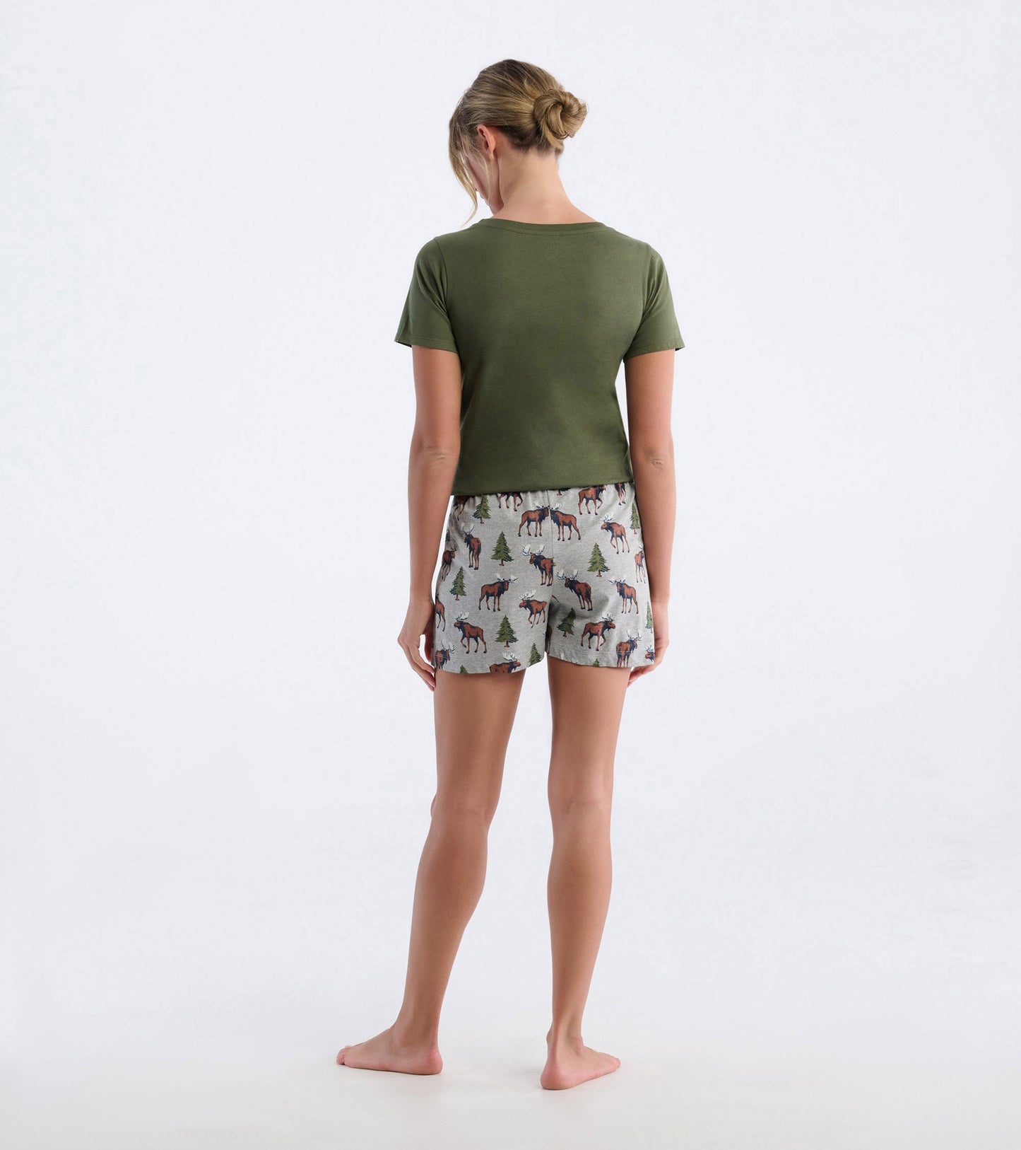 Women's Wild Moose Cotton Pajama Shorts