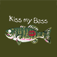 View Kiss my Bass Men's Boxer Briefs - Illustrated fish with floral pattern and the words "Kiss My Bass