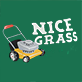 View Men's Nice Grass Men's Boxer Briefs - Lawn mower with white text reading "NICE GRASS" on a green background