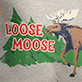 View Men's Loose Moose Boxer Briefs - Cartoon moose with mountains and trees, text reads "LOOSE MOOSE
