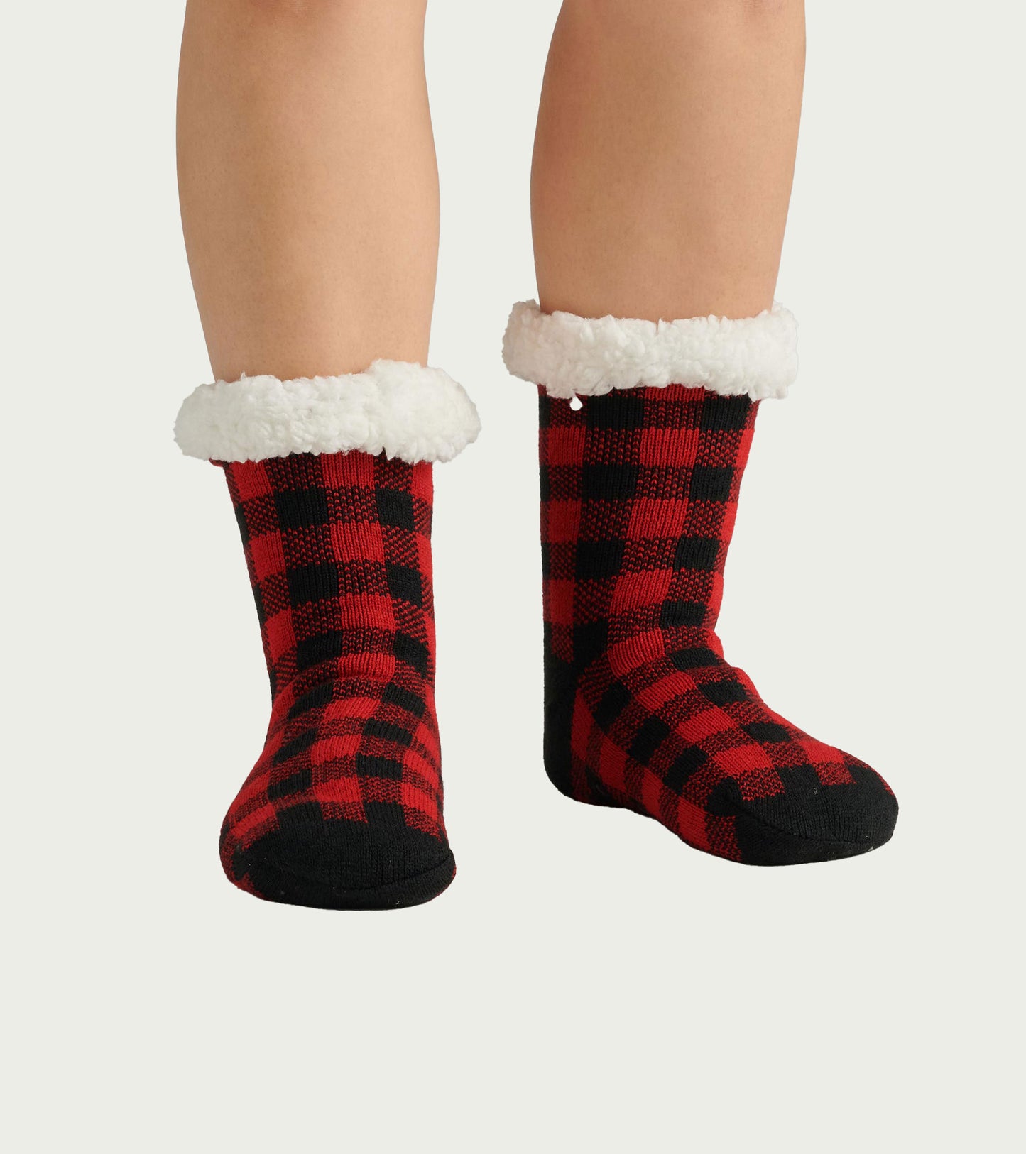 Buffalo Plaid Women's Sherpa Lined Cabin Sock