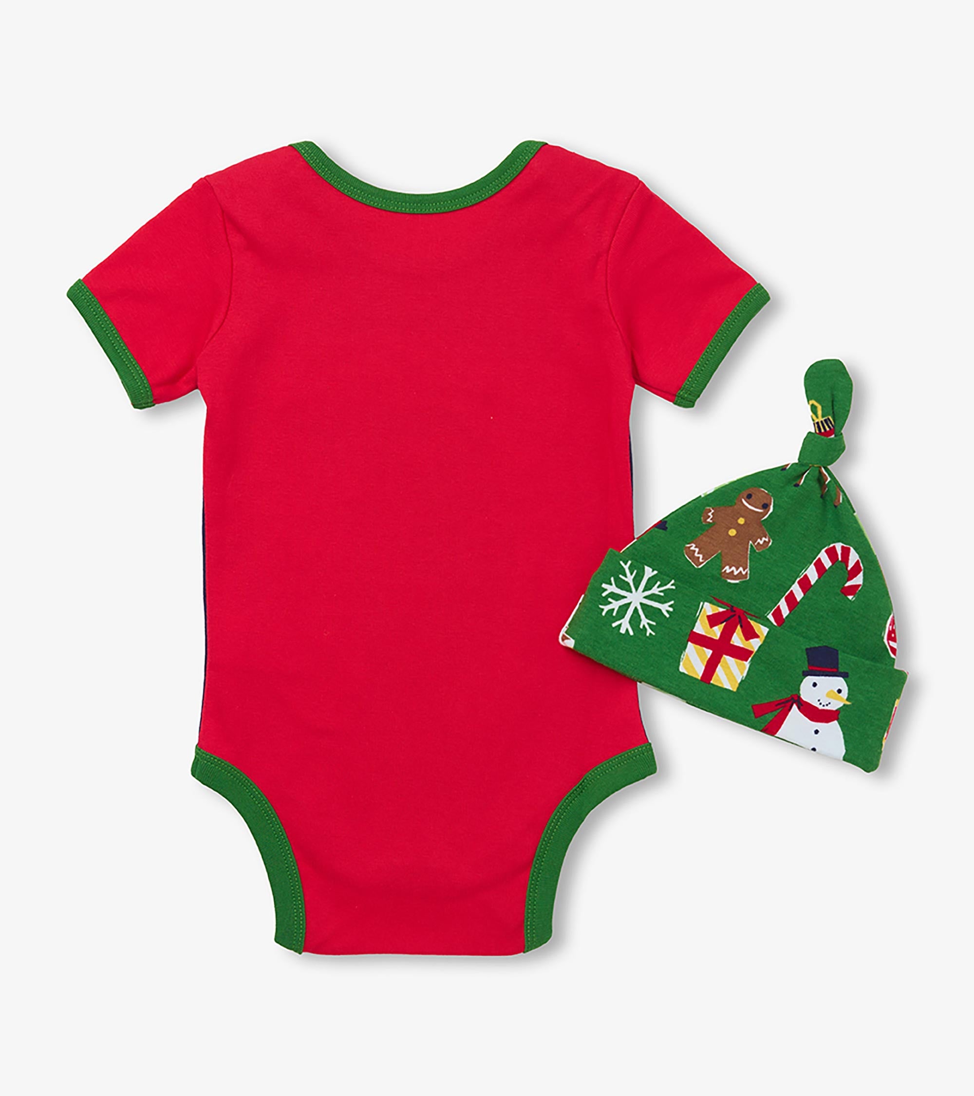 Baby Santas Favourite Bodysuit with Hat
