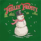 View Baby Vintage Christmas Bodysuit with Hat Green swatch with a white snowman, red scarf, candy cane, and festive text accents