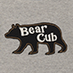 View Baby Boys Grey Baby Bear Bodysuit & Hat - Black bear silhouette with the words "Bear Cub