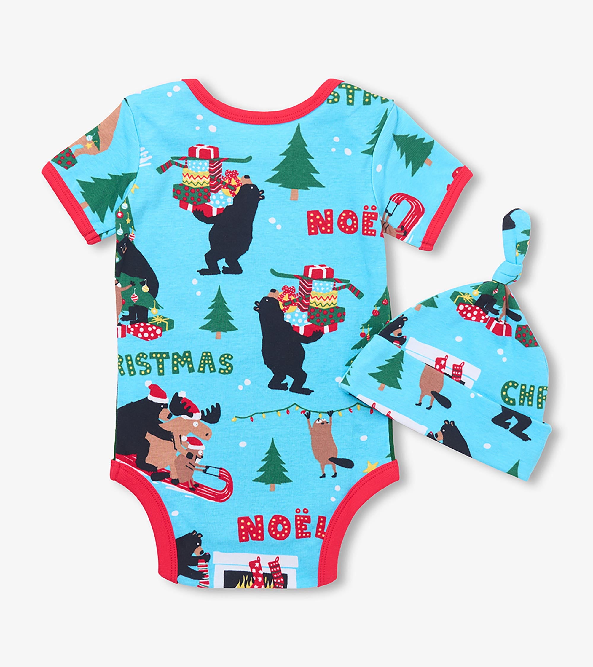 Baby Wild About Christmas Bodysuit with Hat
