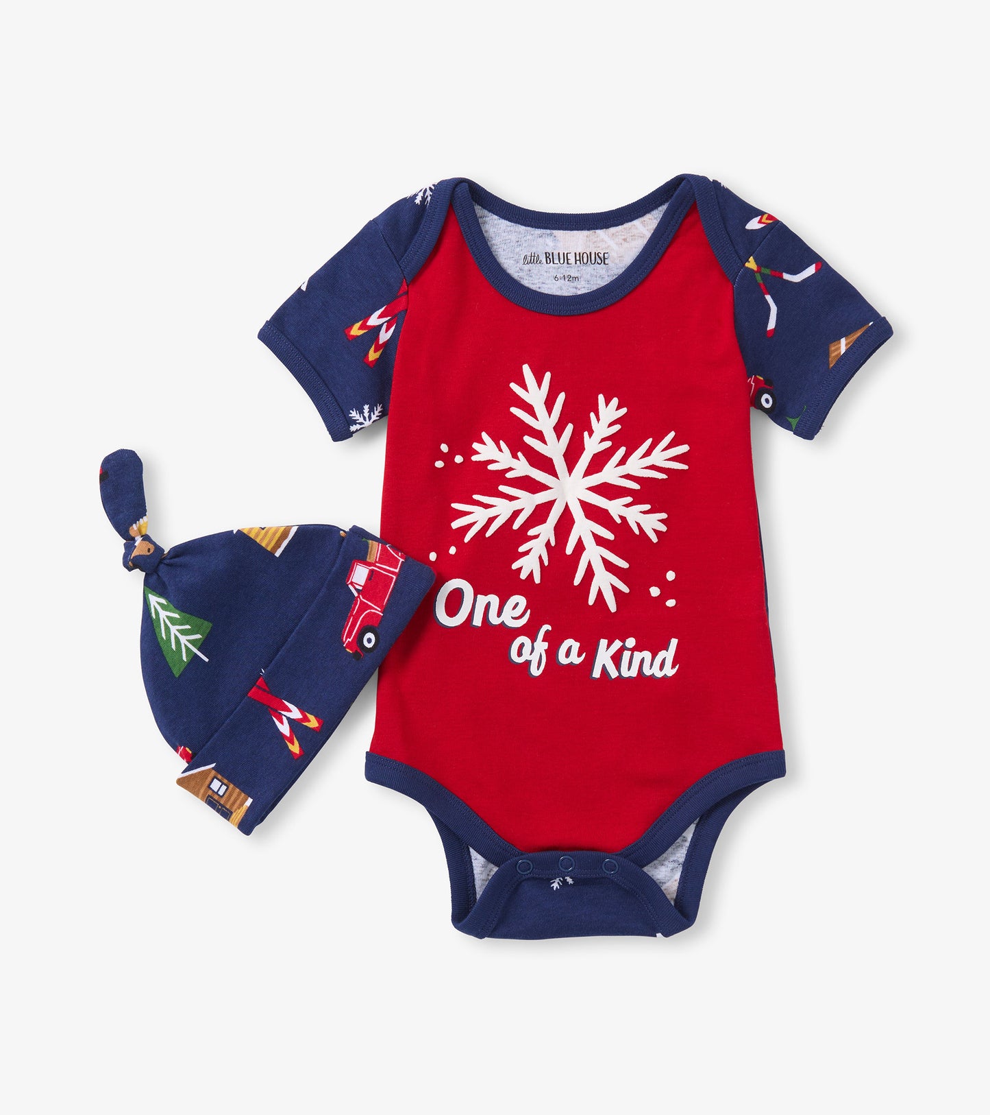 Baby Winter Cabin Bodysuit With Hat