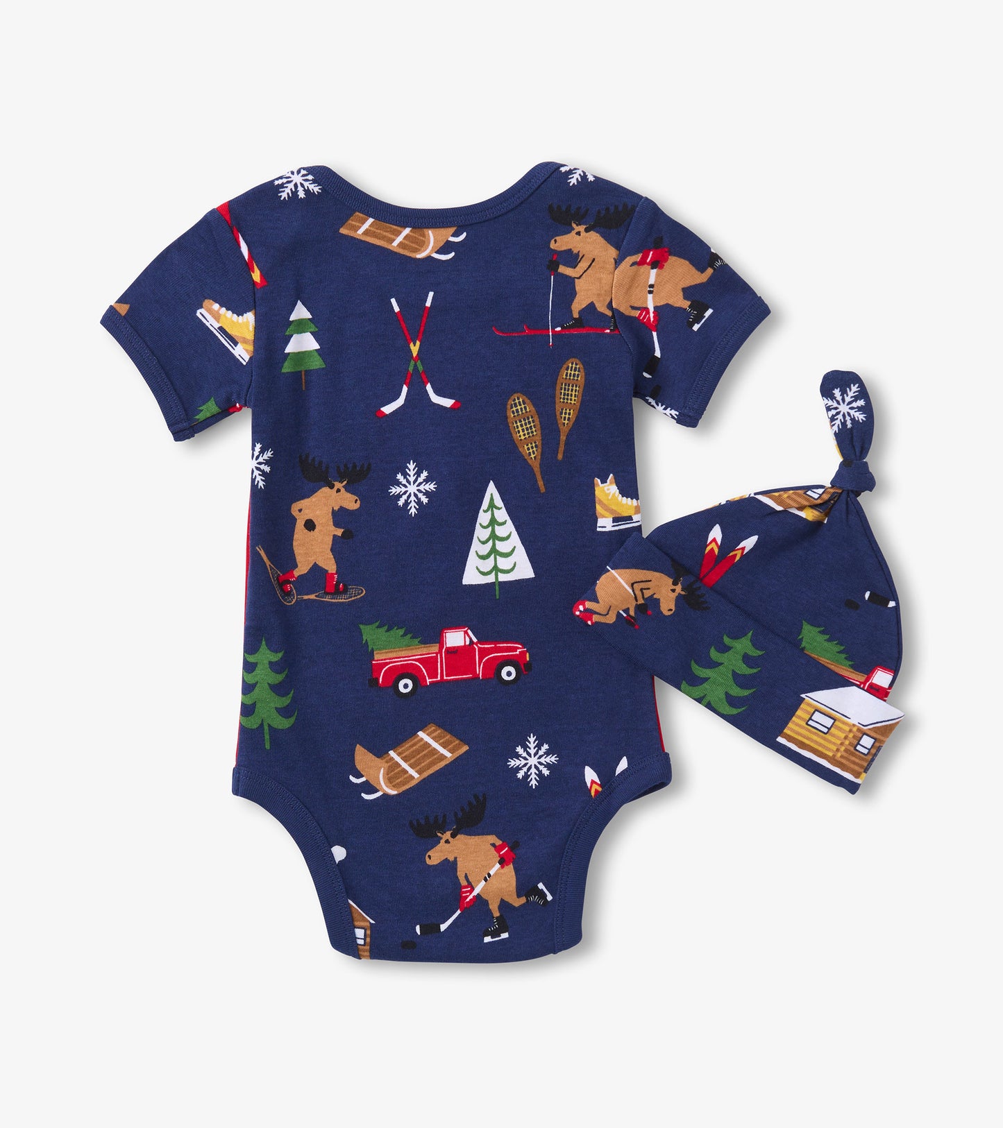 Baby Winter Cabin Bodysuit With Hat
