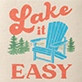View Lake It Easy Reusable Swedish Dish Cloth - Lake it EASY" text with a blue Adirondack chair and green pine trees
