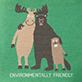 View Environmentally Friendly Reusable Swedish Dish Cloth - Two bears standing side by side with the words "ENVIRONMENTALLY FRIENDLY" below