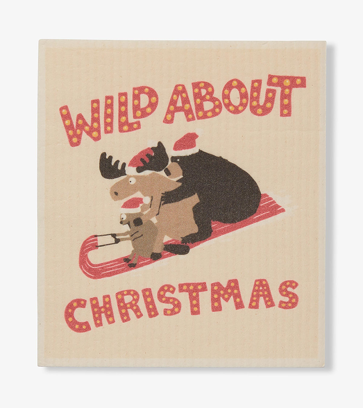 Wild About Christmas Eco Dishcloth