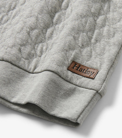 Boys Athletic Grey Quilted Pullover